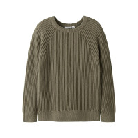 Kids Strick-Pullover. khaki