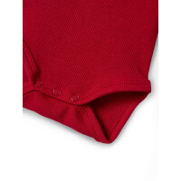 Ripp-Langarm Body, rot