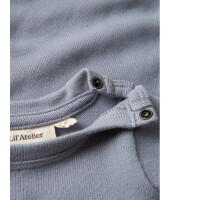 Baby kuschel Body, blau/grau