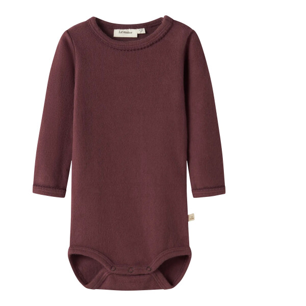 Baby kuschel Body, pflaume