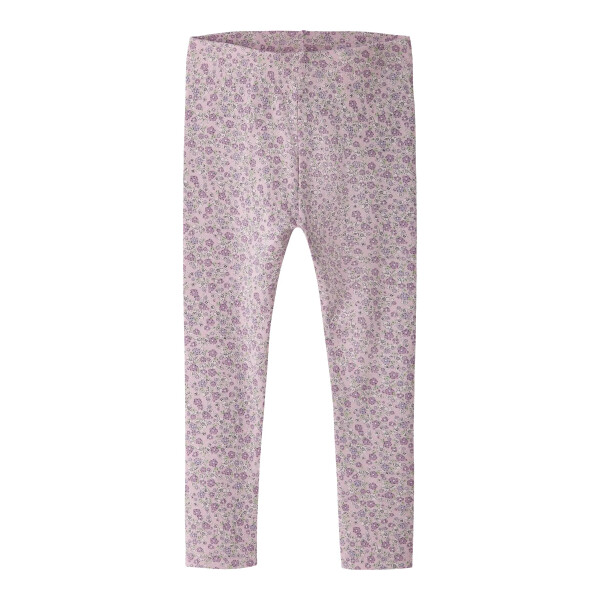 Mini Leggings mit Blumenprint, lila