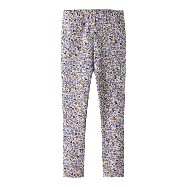 Mini Leggings mit Blumenprint, lila/blau
