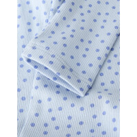 Mini Leggings in Ripoptik mit Punkten, blau