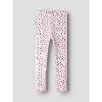 Mini Leggings in Ripoptik mit Punkten, rosa