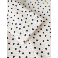 Mini Leggings in Ripoptik mit Punkten, wei&szlig;