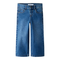 Mini Wide Jeans blau