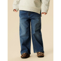 Mini Wide Jeans blau