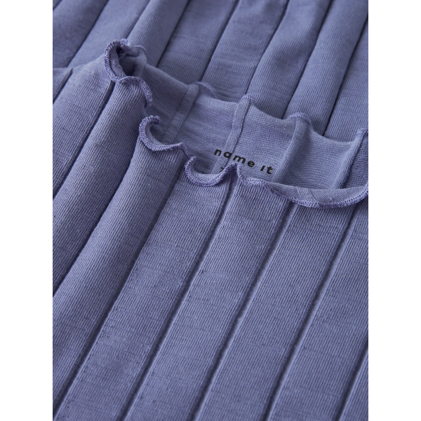 Langarmshirt breit gerippt, taubenblau