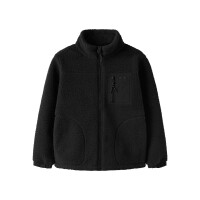 Kids Teddyjacke mit Tasche schwarz