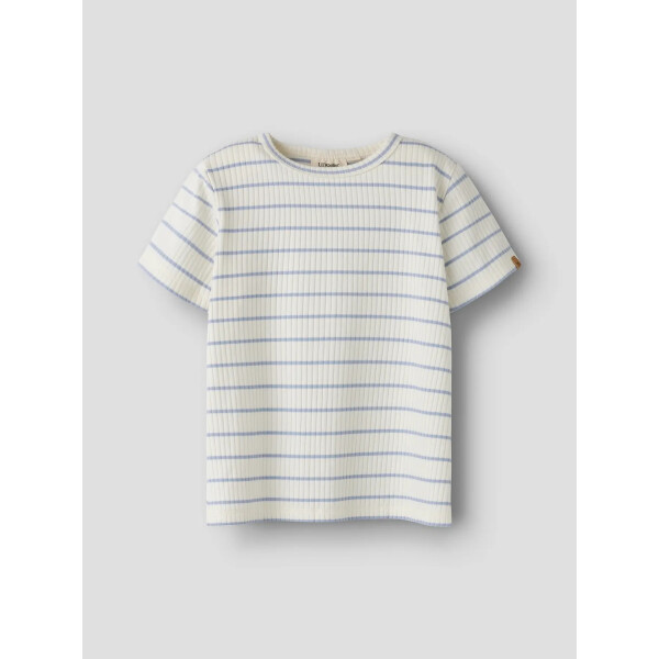 Mini Rib-Shirt gestreift, wei&szlig;/blau