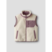 Kids Teddy Weste, beige-rosa