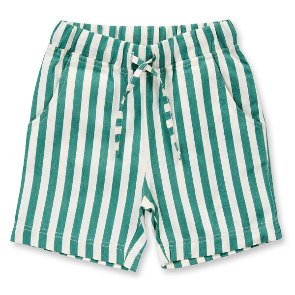 Twillshorts, gr&uuml;n/wei&szlig; gestreift