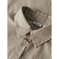 Baumwoll Hemd kurzarm, beige