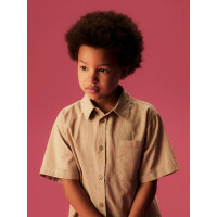 Baumwoll Hemd kurzarm, beige
