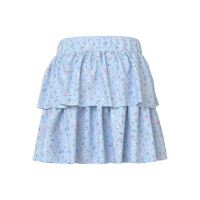 Kids Stufenrock mit Streublumen, hellblau