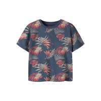 Mini T-Shirt Palmen Design blau