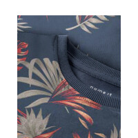 Mini T-Shirt Palmen Design blau