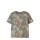 Mini T-Shirt Palmen- Blumen Design olive