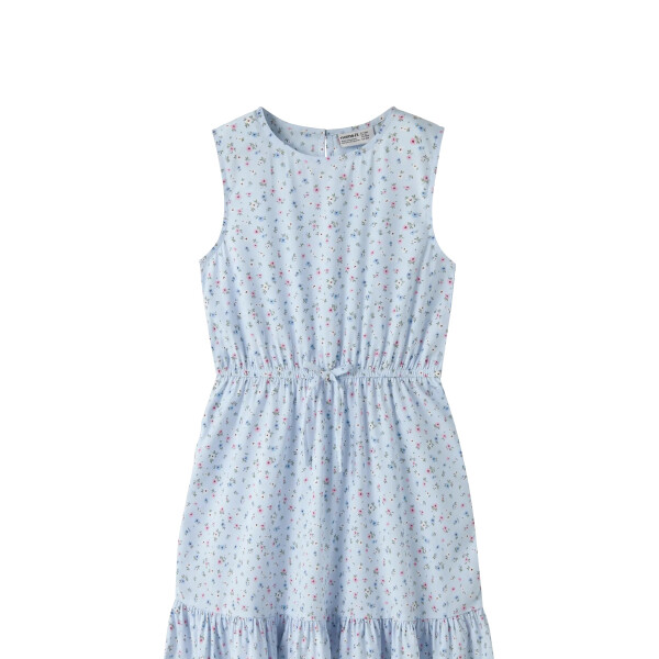 Kids d&uuml;nnes Kleid mit Streublumen, hellblau
