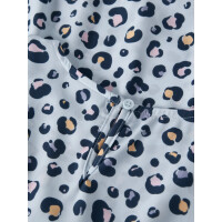 Kids d&uuml;nnes Kleid mit Leoprint, hellblau