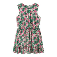 Kids d&uuml;nnes Kleid mit Hibiskusblume, beige