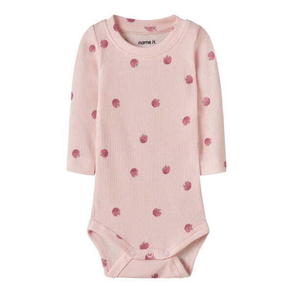 Baby Body mit &Auml;pfeln rosa