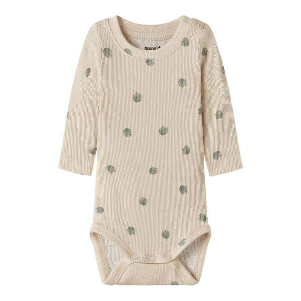 Baby Body mit &Auml;pfeln, beige
