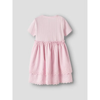 Mini Tshirt Kleid rosa,unten Stickmuster