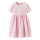 Mini Tshirt Kleid rosa,unten Stickmuster