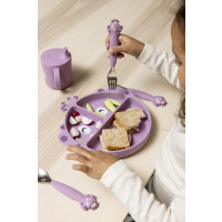 Kinderbesteck Set aus Edelstahl und Silikon 3-teilig -...