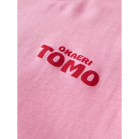 Kids Shirt mit R&uuml;ckenprint Winkekatze, pink