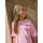Kids Shirt mit R&uuml;ckenprint Winkekatze, pink
