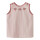 Mini Top mit Streifen und Stickerei, rosa