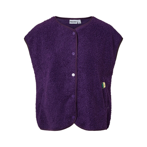 Pieces Teddy Weste lila