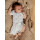 Kurzarmbody mit Erdbeerpflanzen, beige