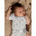 Kurzarmbody mit Erdbeerpflanzen, beige