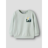 Sommerpulli mit Palmenprint, pastell gr&uuml;n