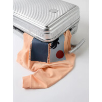 Sommerpulli mit Palmenprint, pastell orange