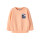Sommerpulli mit Palmenprint, pastell orange