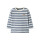 Gestreiftes Langarmshirt mit Stick-Toast, blau/wei&szlig;