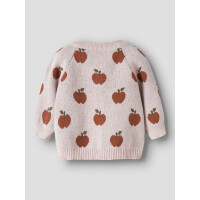 Baby Strickjacke Apfel Motiv, rosa