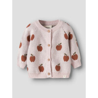 Baby Strickjacke Apfel Motiv, rosa