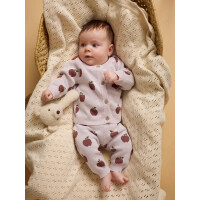 Baby Strickjacke Apfel Motiv, rosa
