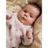 Baby Strickjacke Apfel Motiv, rosa