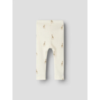 Baby Leggings mit Giraffen, gerippt, beige