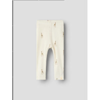Baby Leggings mit Giraffen, gerippt, beige