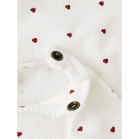 Lil&acute;Atelier Langarmbody mit Herzen, offwhite