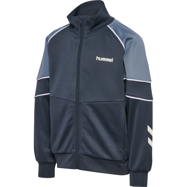 hmlJR REG POLY BLOCK ZIP JACKET, grau