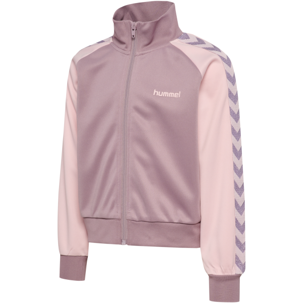 hmlJR REG POLY TAPE ZIP JACKET, altrosa