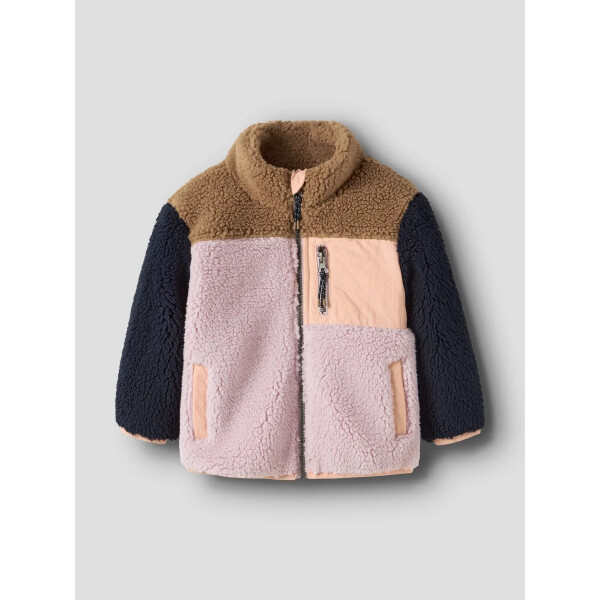 Kids Teddyejacke beige-flieder